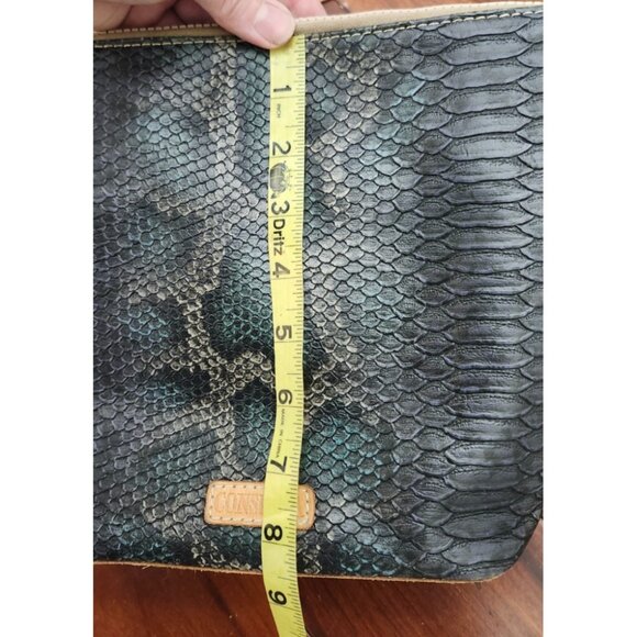 Consuela Rattler Hobo Bag Leather & Snakeskin Print Tote Shoulder Bag - Picture 12 of 16